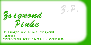 zsigmond pinke business card